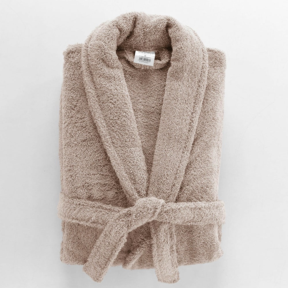 Világosbarna pamut fürdőköpeny M Tendresse – douceur d'intérieur