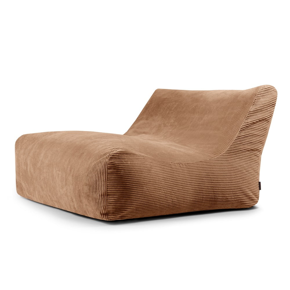 Barna kordbársony babzsákfotel Sofa Lounge – SLOWDOWN