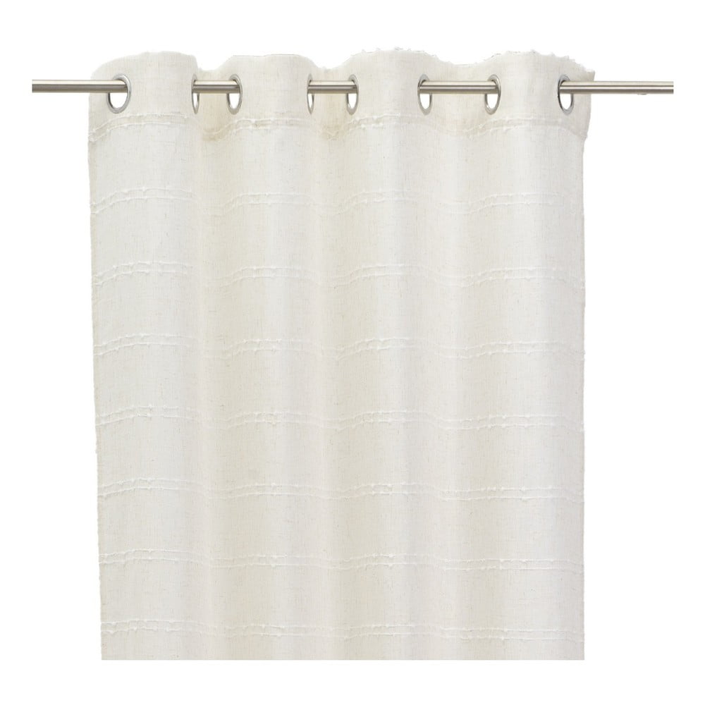 Fehér-bézs lenkeverék függöny 140x260 cm Nodes – Casa Selección