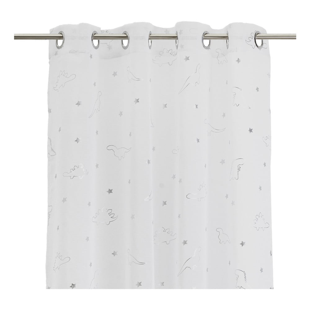 Fehér-ezüstszínű fényáteresztő függöny 140x260 cm Dinos – Casa Selección