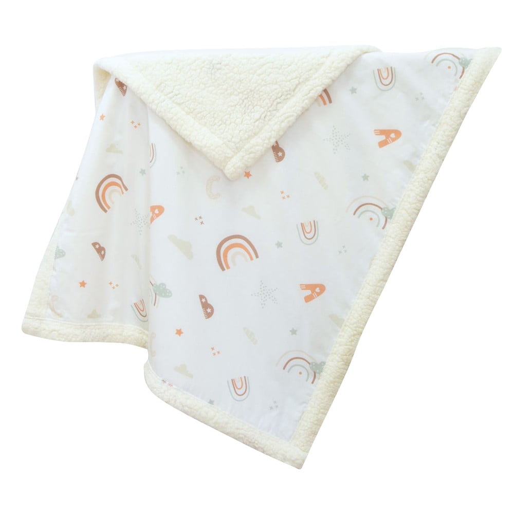 Fehér renforcé pamut gyerek takaró 75x100 cm Abc – Mijolnir