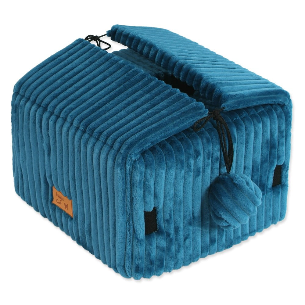 Kék bújó macskáknak 40x36 cm Magic Cat Stripe – Plaček Pet Products