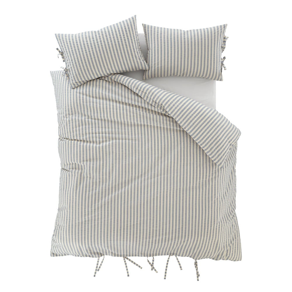 Kék kétszemélyes hosszabbított ágyneműhuzat 230x220 cm Zanzibar Stripe – Pineapple Elephant