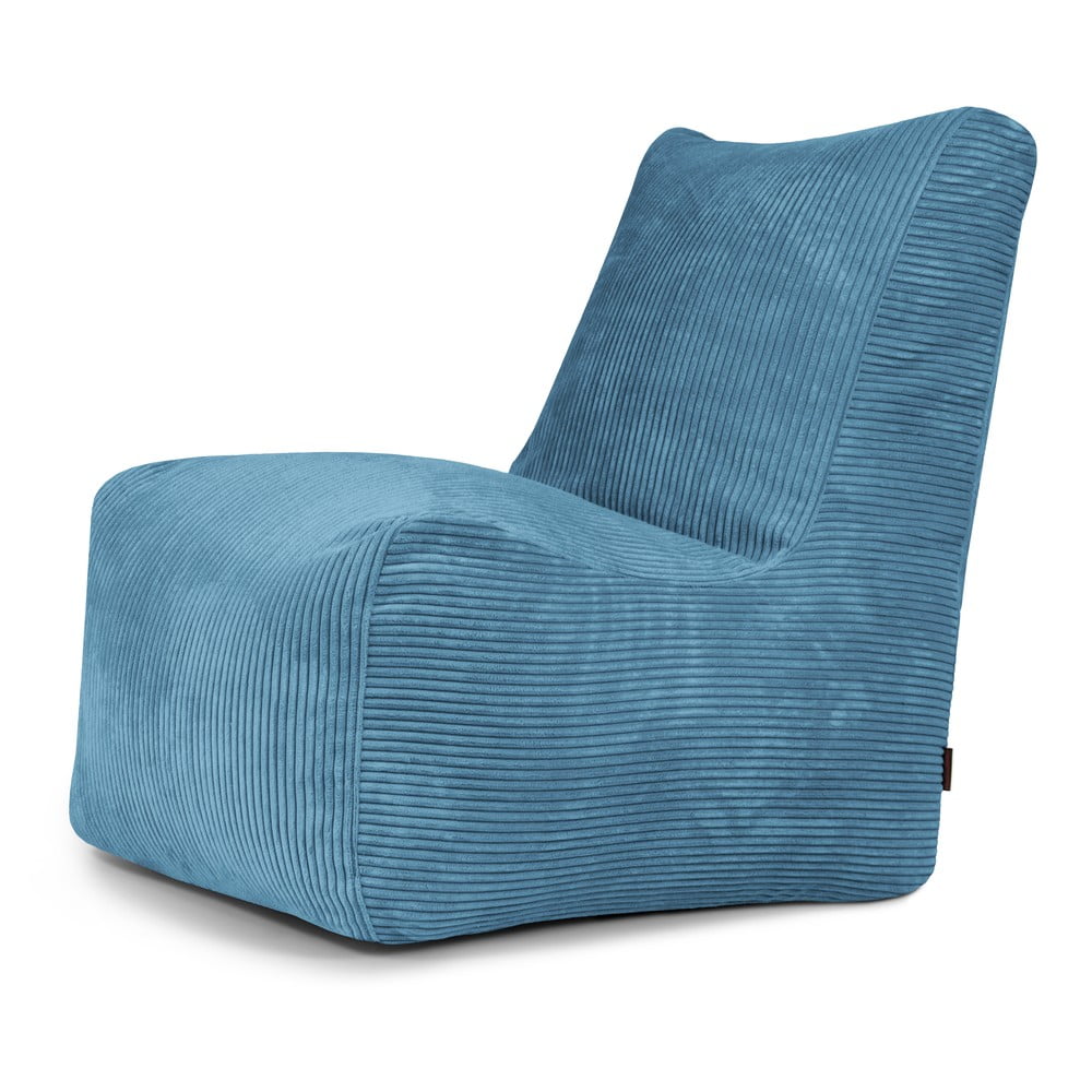 Kék kordbársony babzsákfotel Seat Lounge – SLOWDOWN