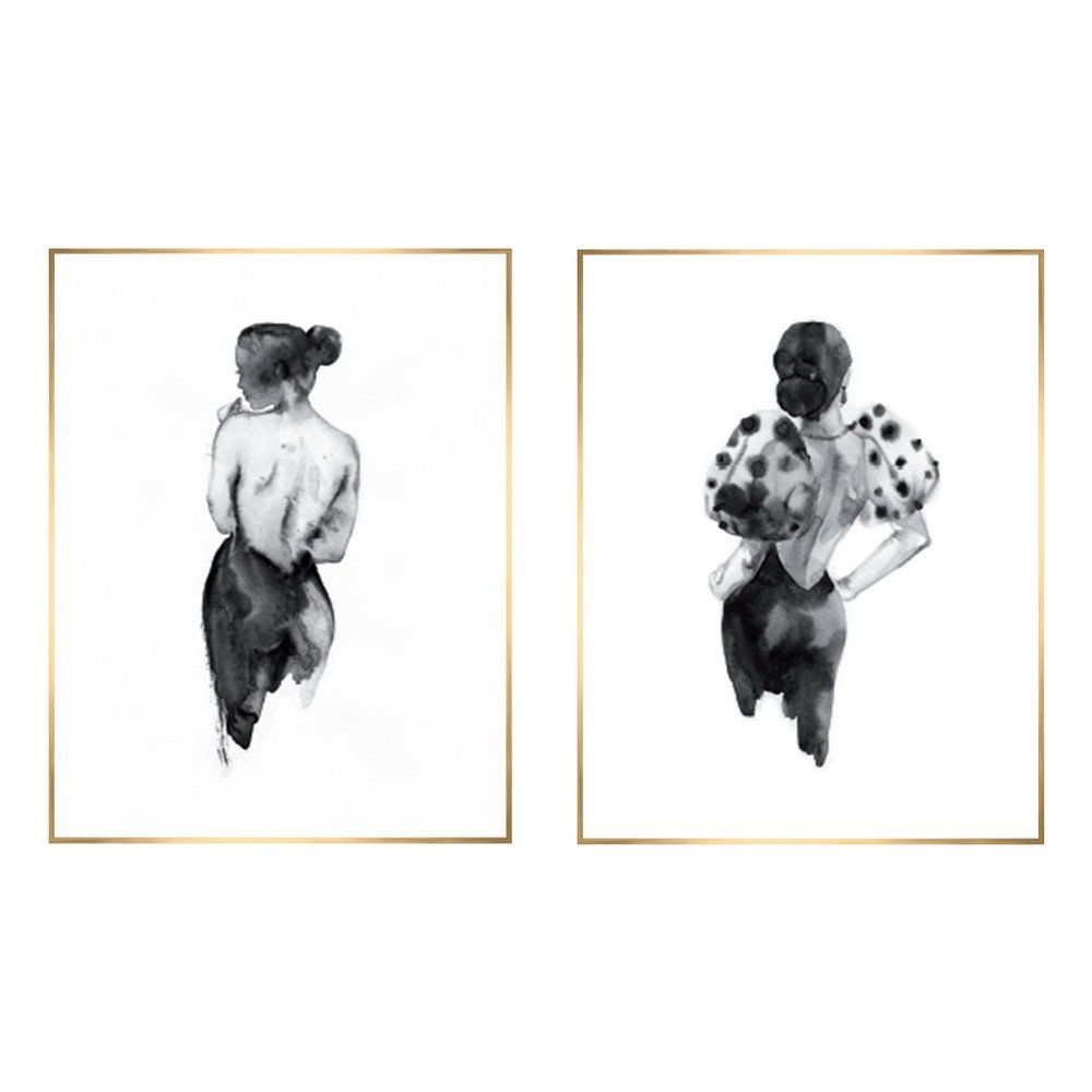 Kép szett 2 db-os 30x40 cm Woman Sketch – knor