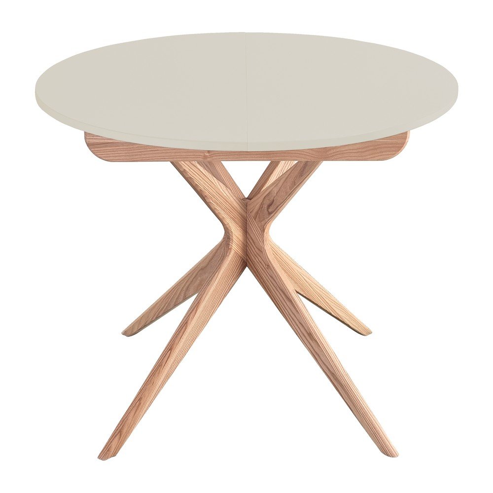 Kerek bővíthető étkezőasztal hosszabbító asztallappal ø 90 cm Jubi – Ragaba