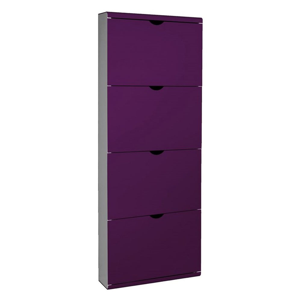 Lila fém billenő ajtós cipőtartó 51x138x16 cm – Household Pleasure