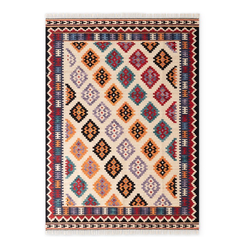 Piros kétoldalas kézi szövésű gyapjú szőnyeg 200x290 cm Kamal Kian – Nouristan