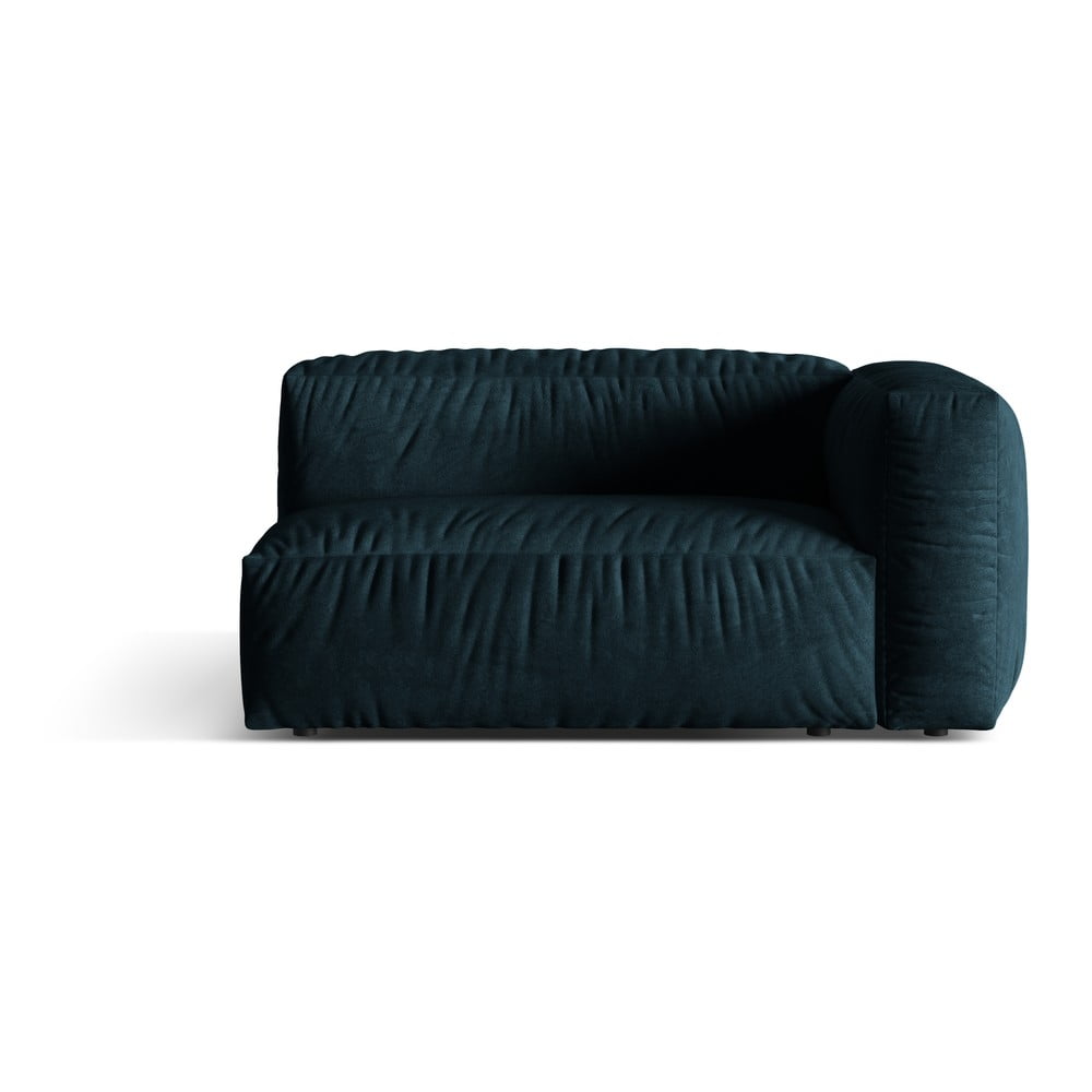 Sötétkék bársony kanapé modul (jobb oldali) Martina – Micadoni