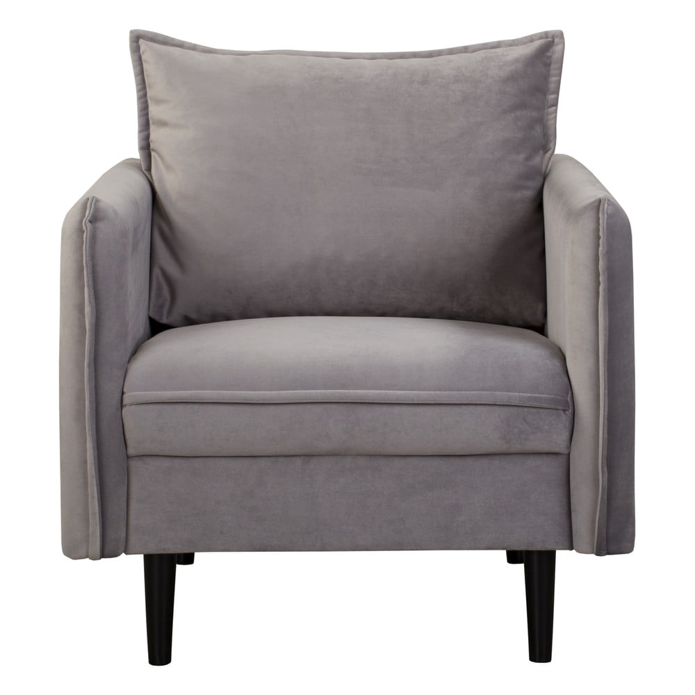 Szürke bársony fotel Juli – Ropez