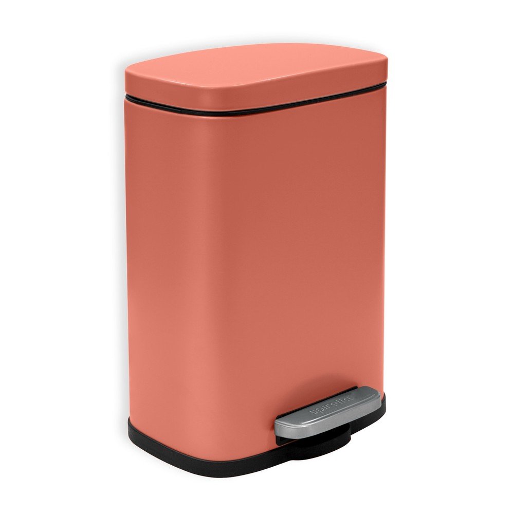 Terrakotta színű acél pedálos szemetes 5 l   Akira – Spirella
