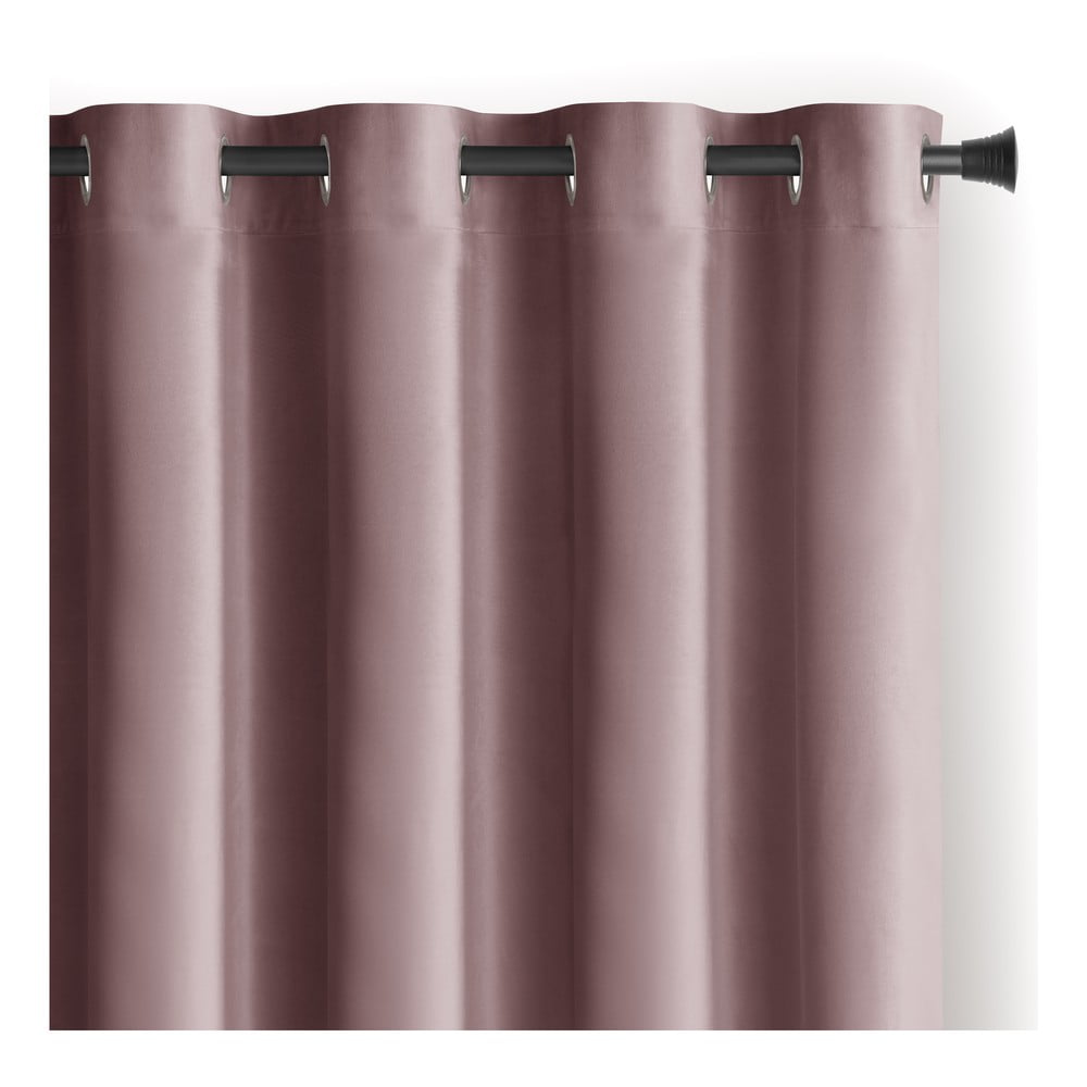 Világosbarna bársony dimout (részleges sötétítő) függöny 140x245 cm Eyelets – Restilo