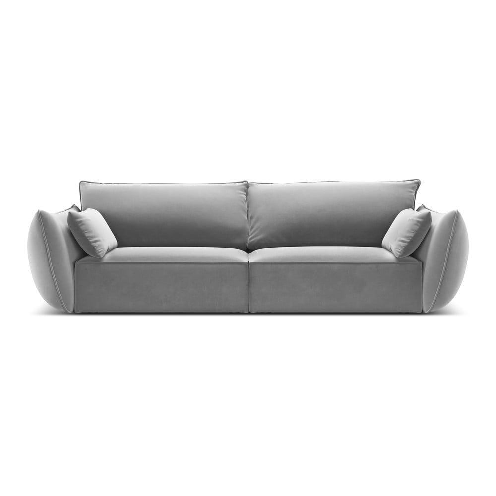 Világosszürke bársony kanapé 208 cm Vanda – Mazzini Sofas
