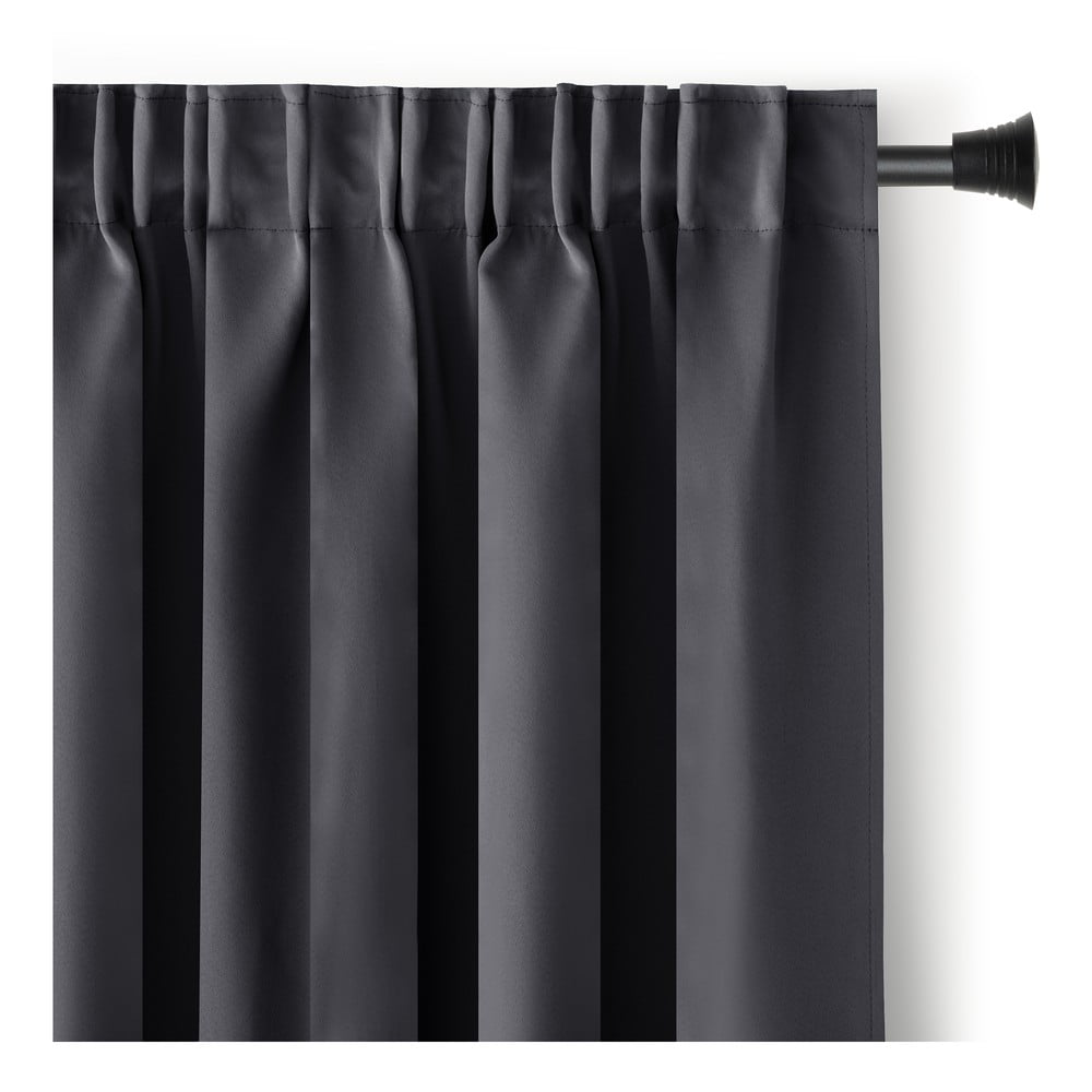 Antracitszürke sötétítő termo függöny 140x270 cm Pleat – Restilo