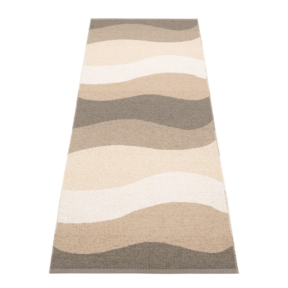 Barna-bézs kültéri-beltéri futószőnyeg 70x200 cm Urvi Earth – Pappelina