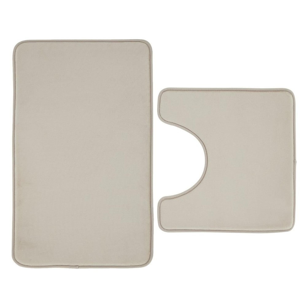 Bézs memóriahab fürdőszobai kilépő szett WC-hez