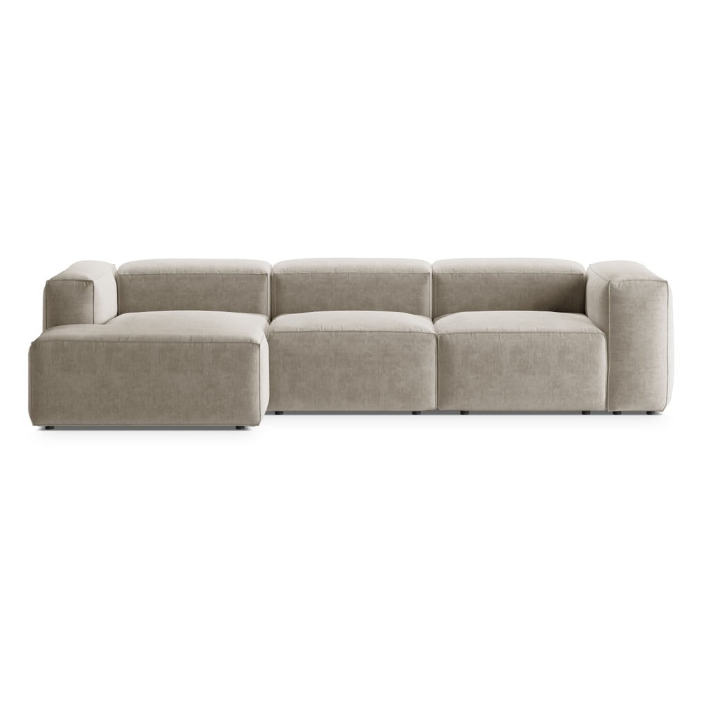 Bézs sarokkanapé (bal oldali-heverő résszel) Bergano – Cosmopolitan Design