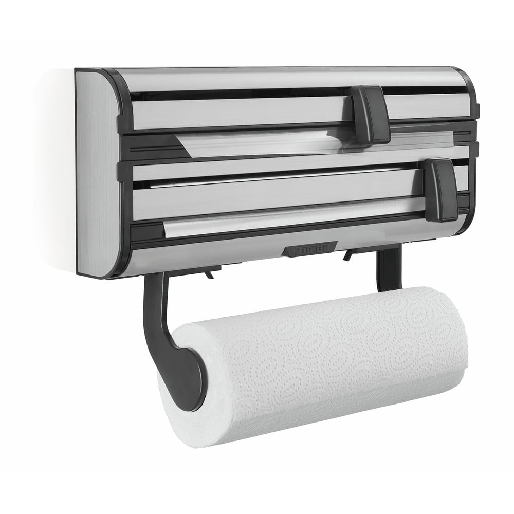 Ezüstszínű fali fém papírtörlő és fóliatartó Parat Royal – LEIFHEIT