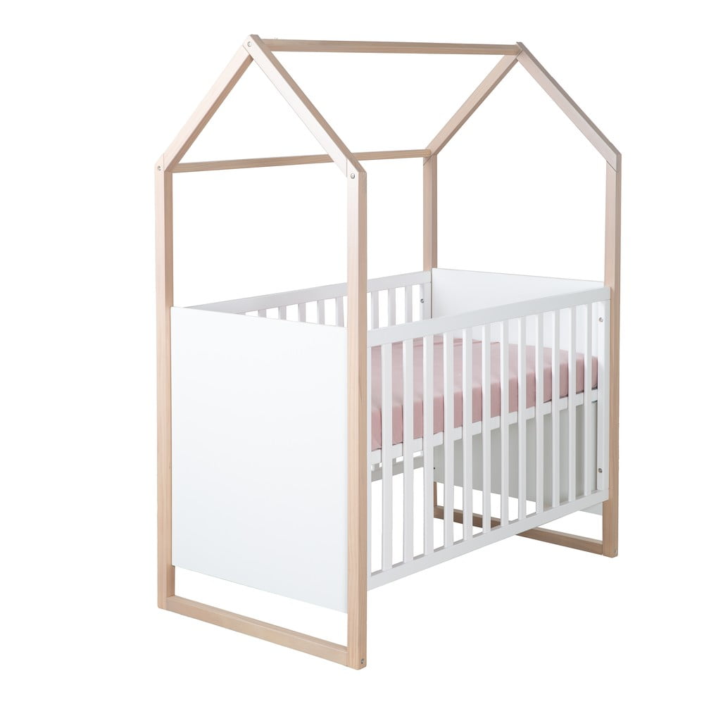 Fehér babaágy 60x120 cm Cabane – Roba