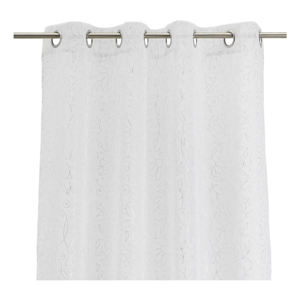 Fehér-ezüstszínű fényáteresztő függöny 140x260 cm Pucka – Casa Selección