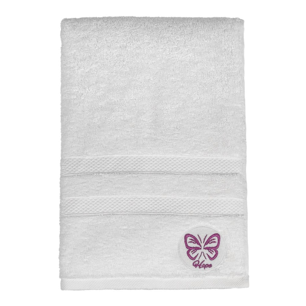 Fehér frottír pamut fürdőlepedő 70x140 cm Hope – Foutastic