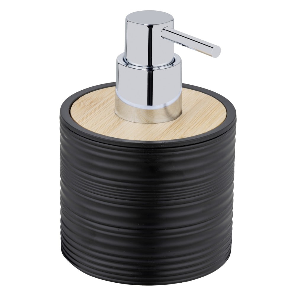 Fekete műanyag szappanadagoló 350 ml Lyon – Allstar