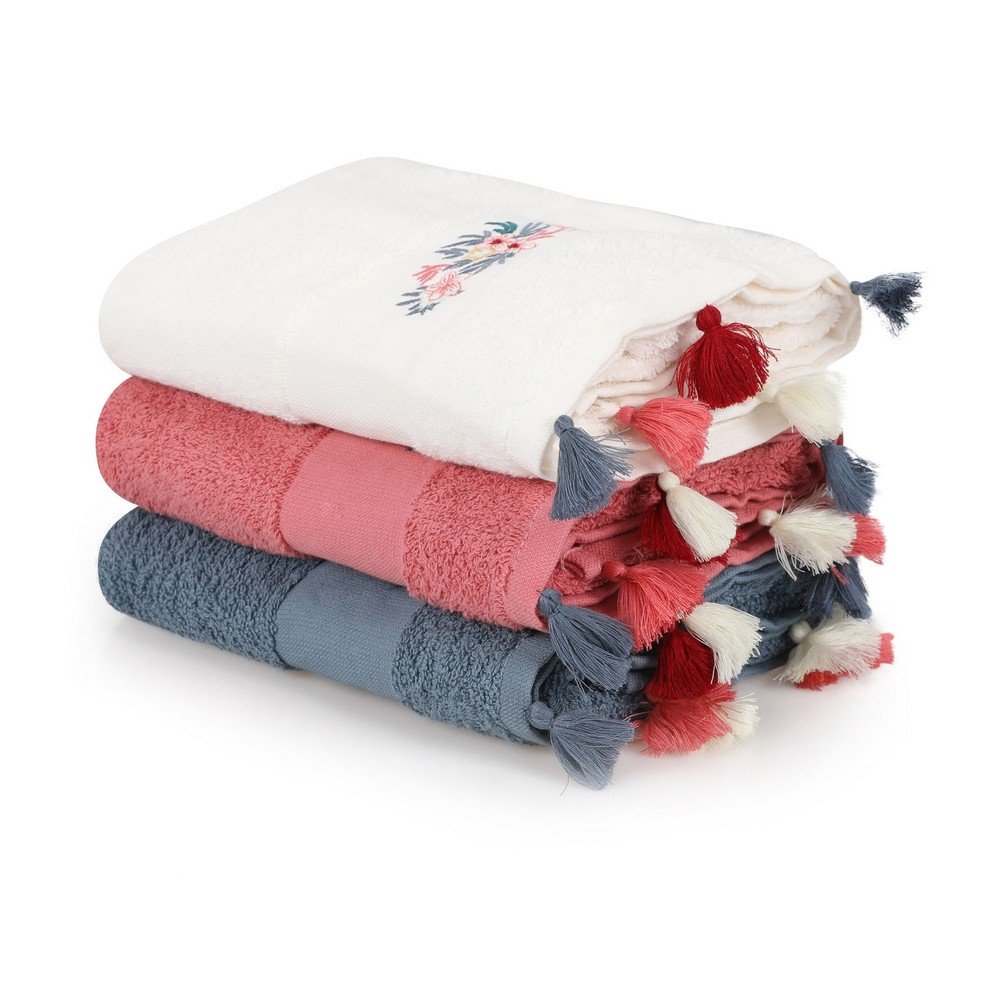 Frottír pamut törölköző szett 3 db-os 50x90 cm Asorti – Foutastic