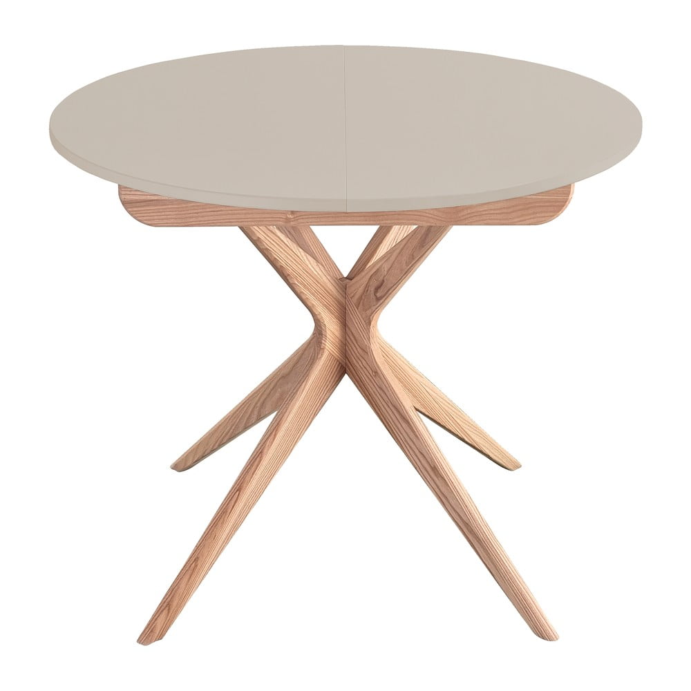 Kerek bővíthető étkezőasztal hosszabbító asztallappal ø 90 cm Jubi – Ragaba