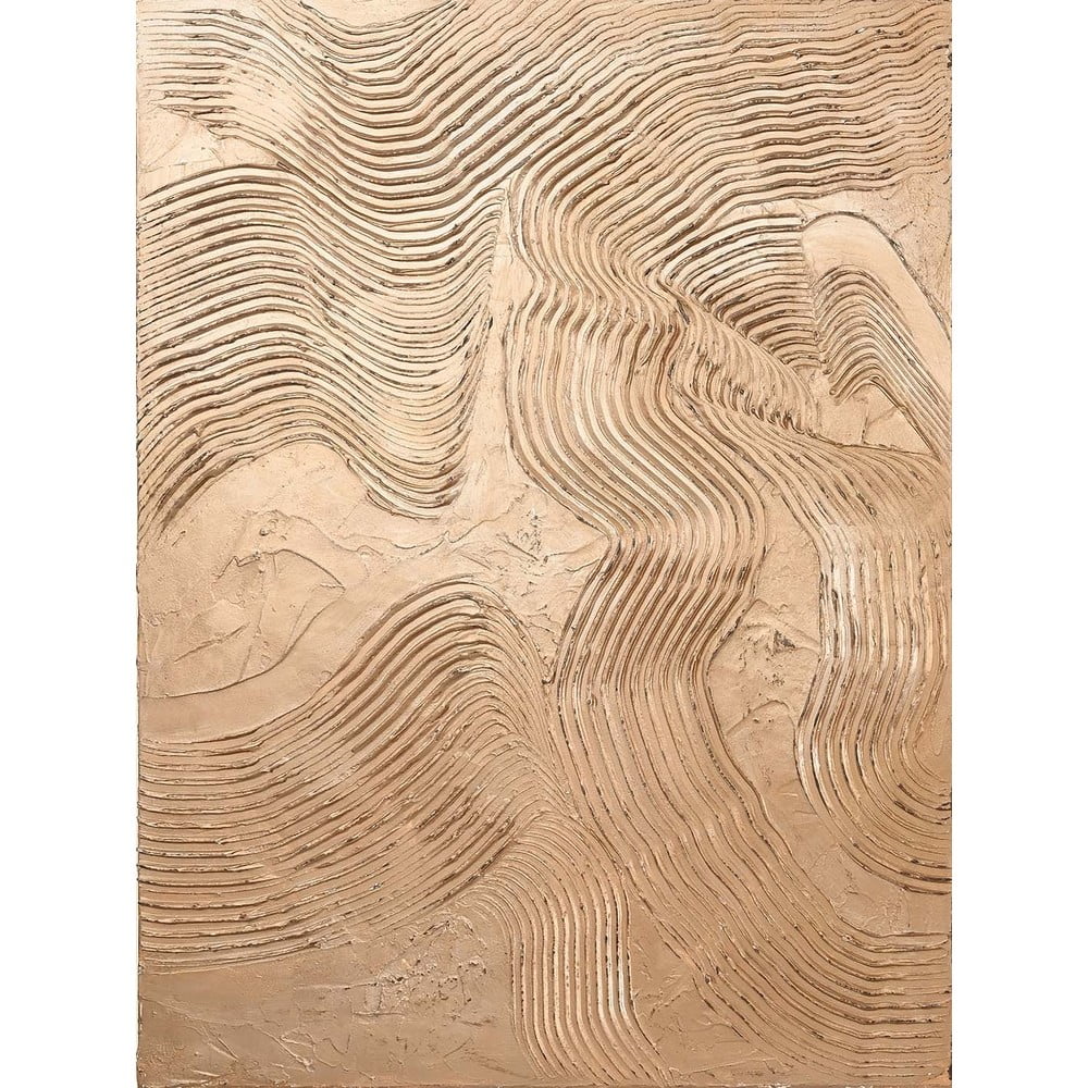 Kézzel festett kép 88x118 cm Metallic Brown – Malerifabrikken