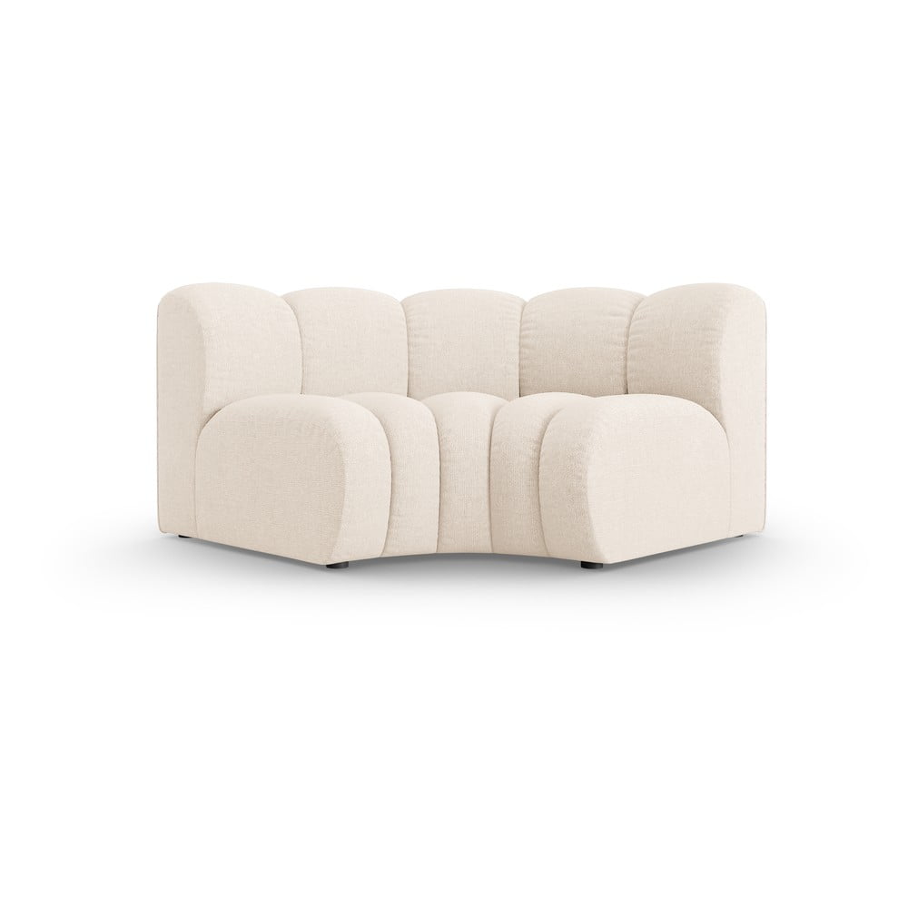 Krémszínű zsenília kanapé modul (variálható sarok) Lupine – Micadoni