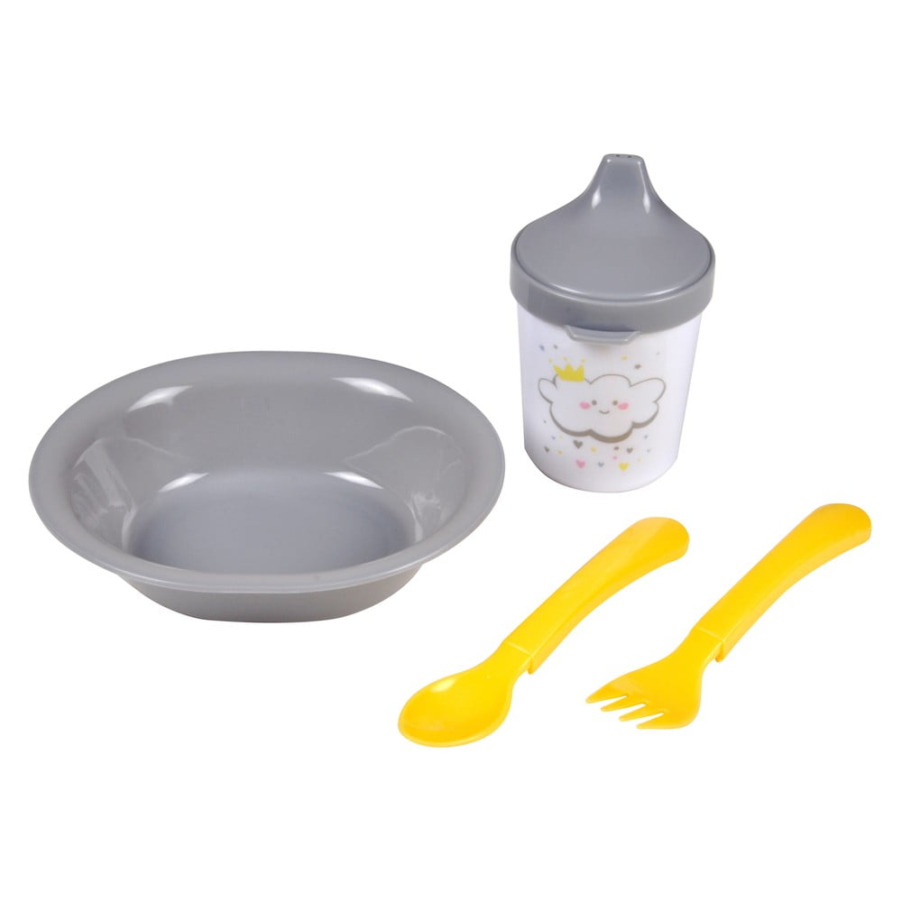Műanyag gyerek étkészlet 4 db-os Cloud – Bébé Douceur