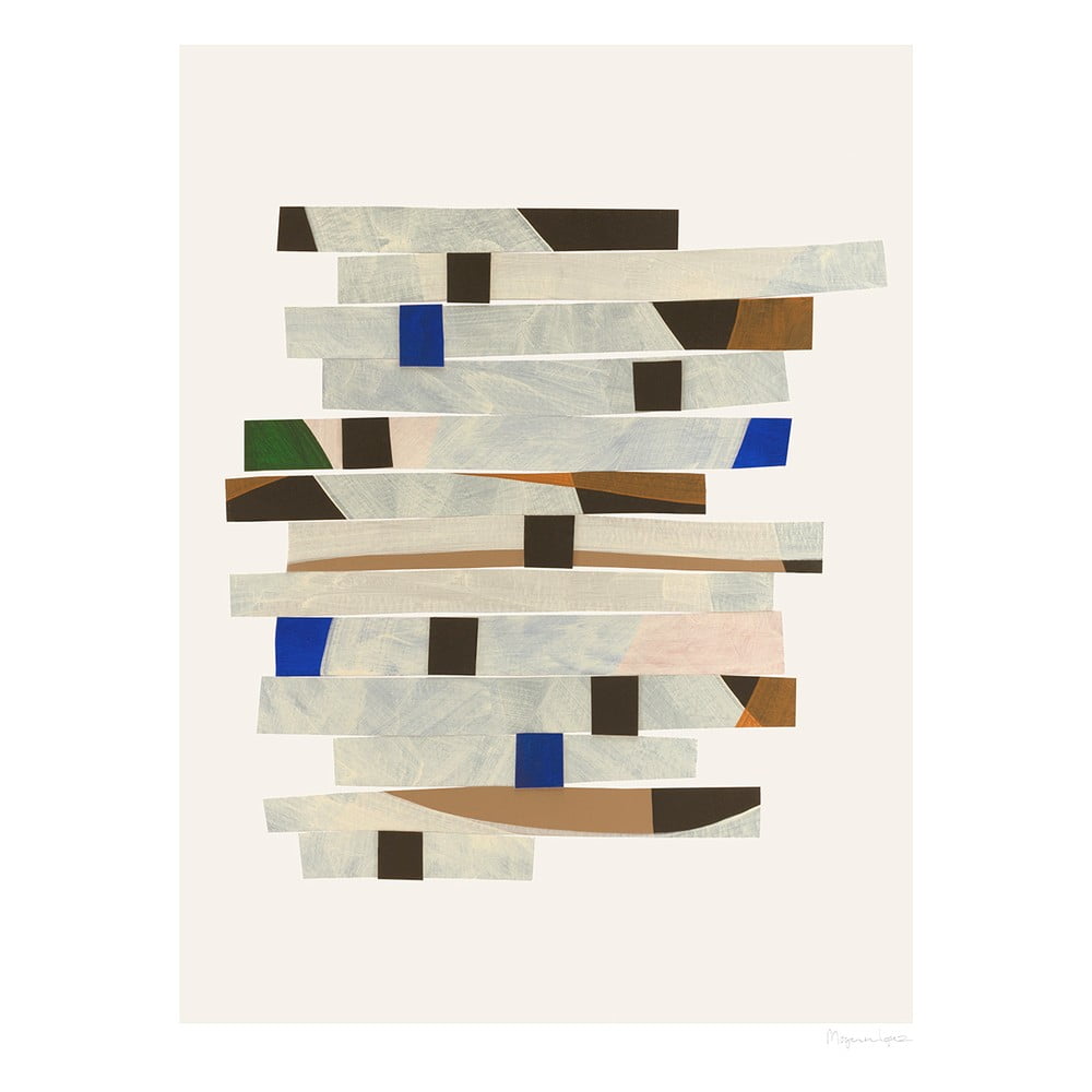 Poszter 50x70 cm Cut up Stripes – The Poster Club