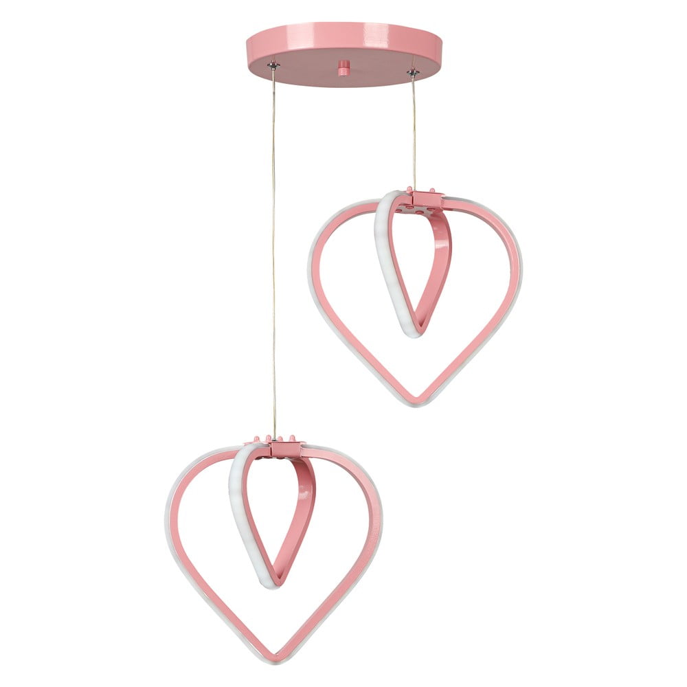Rózsaszín fém LED függőlámpa ø 20 cm Sevinc – Squid Lighting