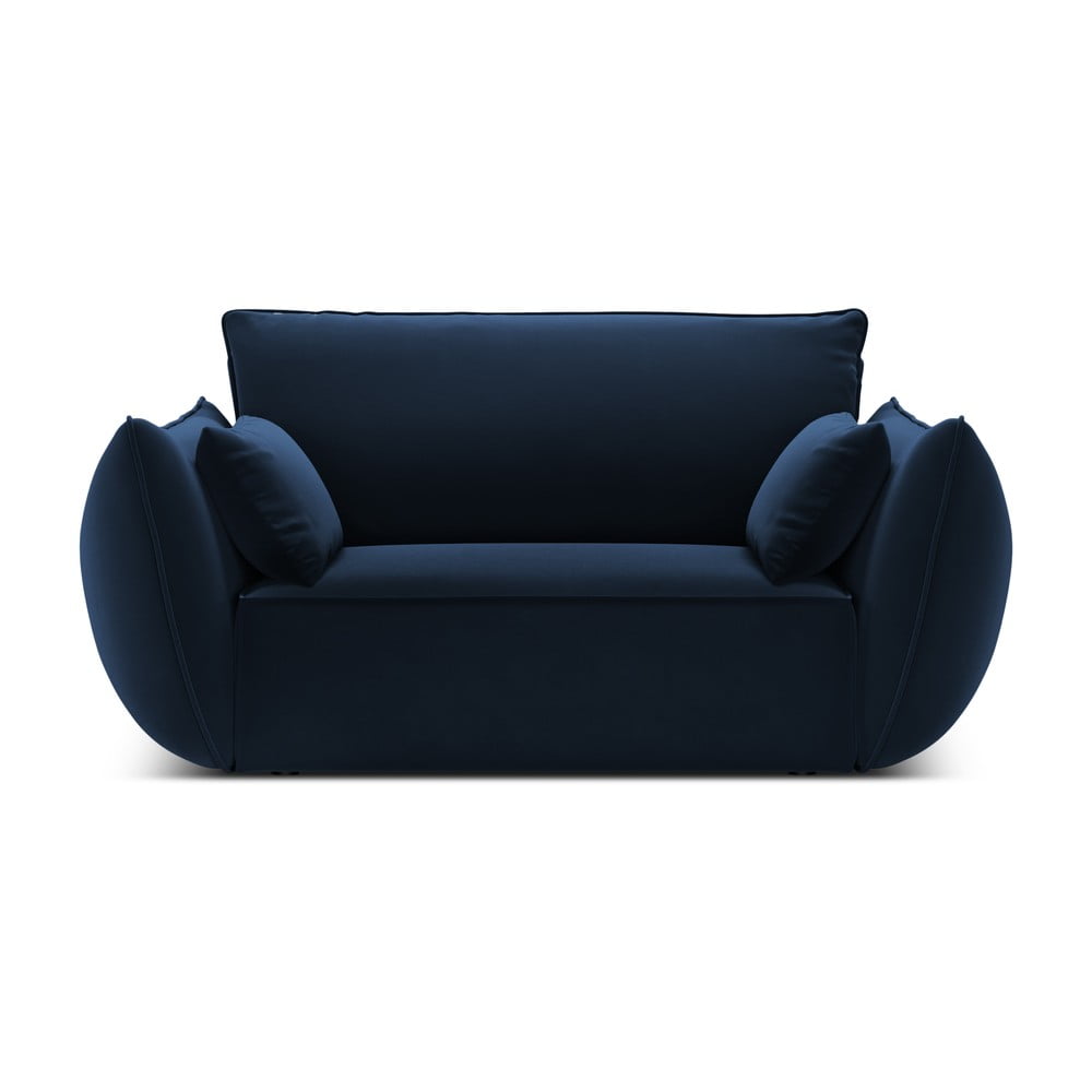 Sötétkék bársony fotel Vanda – Mazzini Sofas