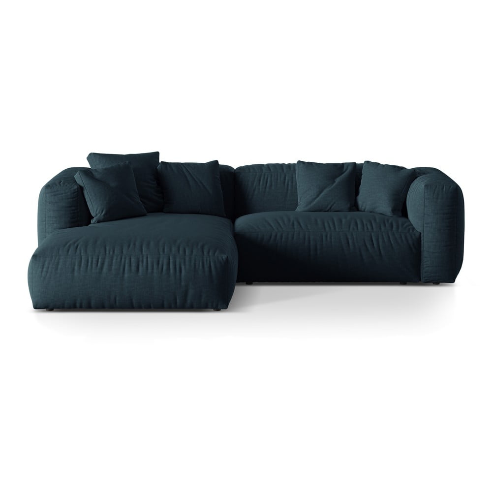 Sötétkék moduláris sarokkanapé (bal oldali) Martina – Micadoni Home