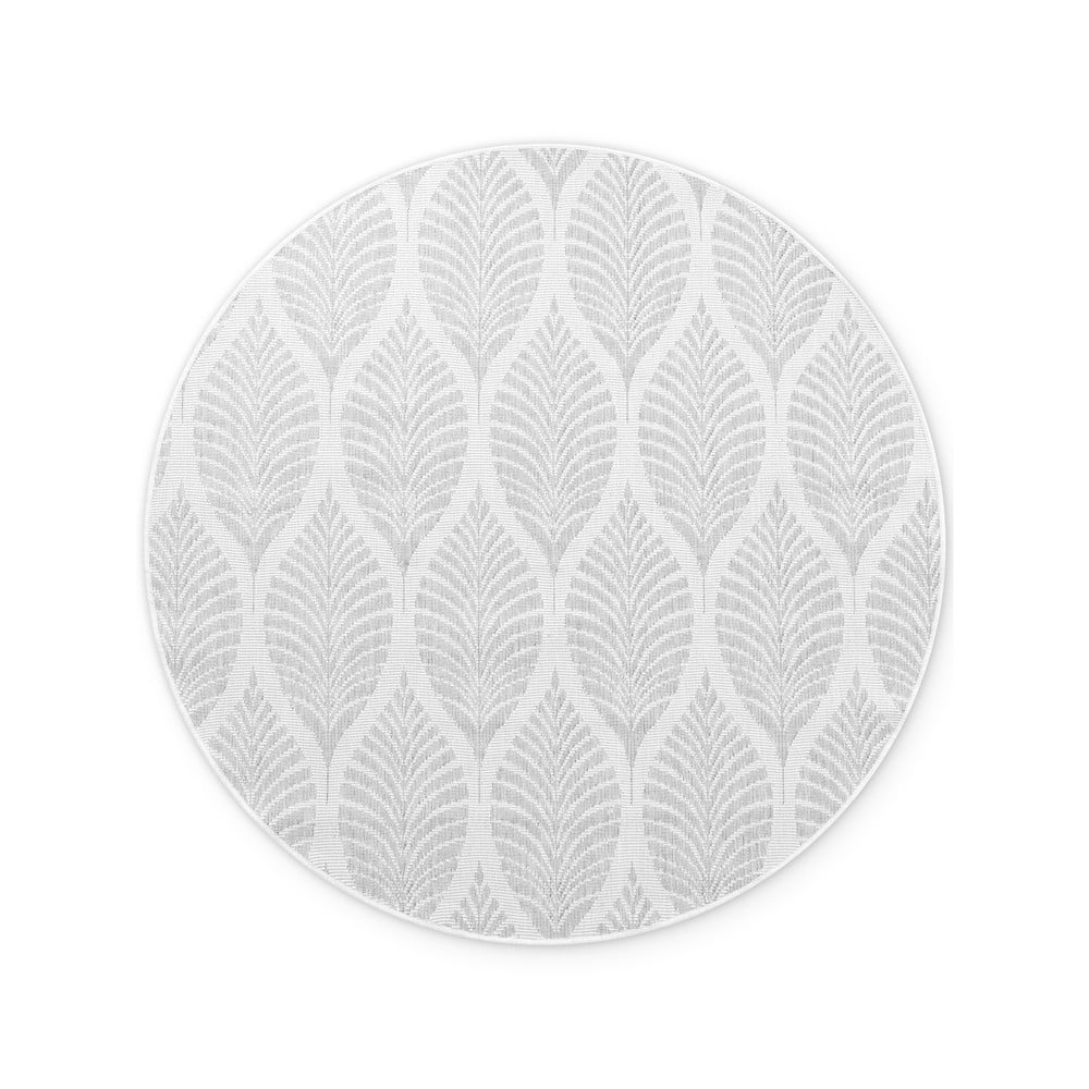 Szürke-elefántcsont színű kerek kültéri-beltéri szőnyeg ø 160 cm Duet Liora – NORTHRUGS