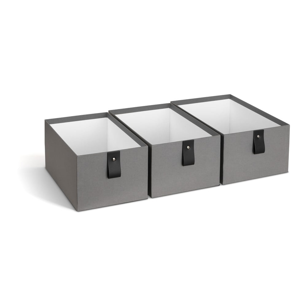 Szürke karton tárolódoboz szett 3 db-os 20