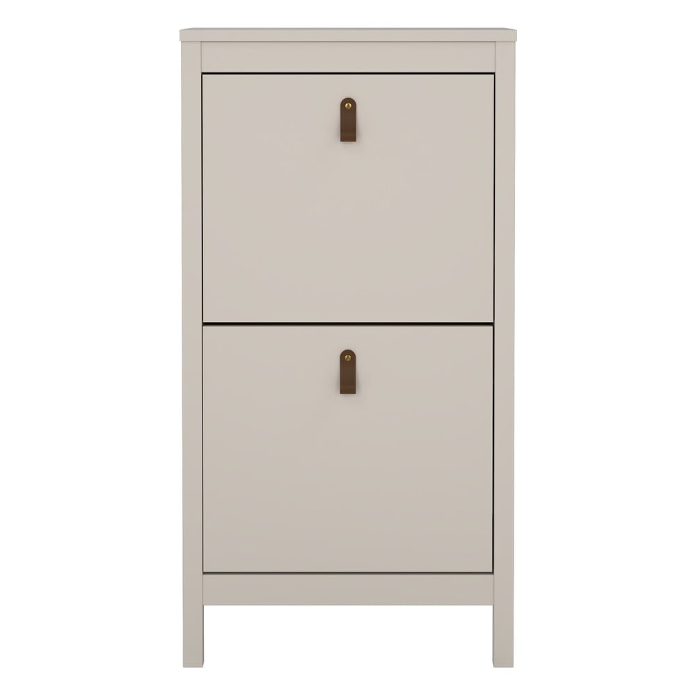 Szürkésbézs billenő ajtós cipőtartó Madrid – Tvilum