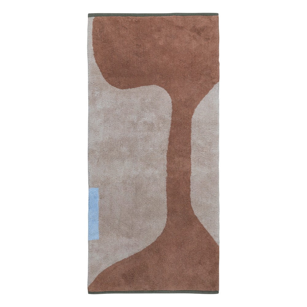 Téglavörös-bézs mosható pamut futószőnyeg 70x150 cm Figura – Mette Ditmer Denmark