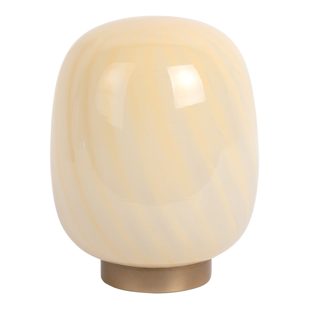 Világossárga asztali lámpa üveg búrával (magasság 20 cm) Summer Globe – Leitmotiv