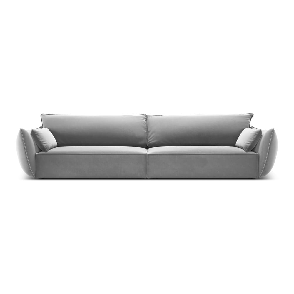 Világosszürke bársony kanapé 248 cm Vanda – Mazzini Sofas