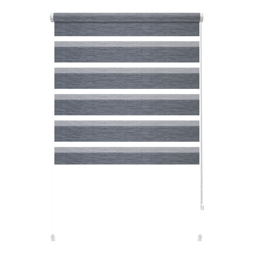 Antracitszürke nappali-éjszakai roló 68x215 cm Zebra Silvalin – Gardinia