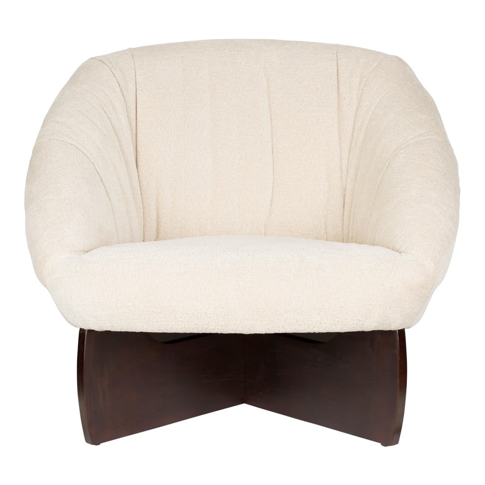 Bézs buklé fotel Emilius – Dutchbone