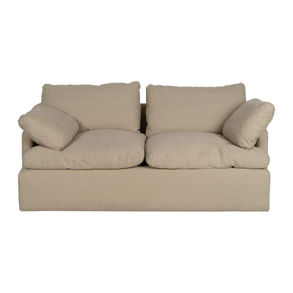 Bézs len kanapé 180 cm – Ixia