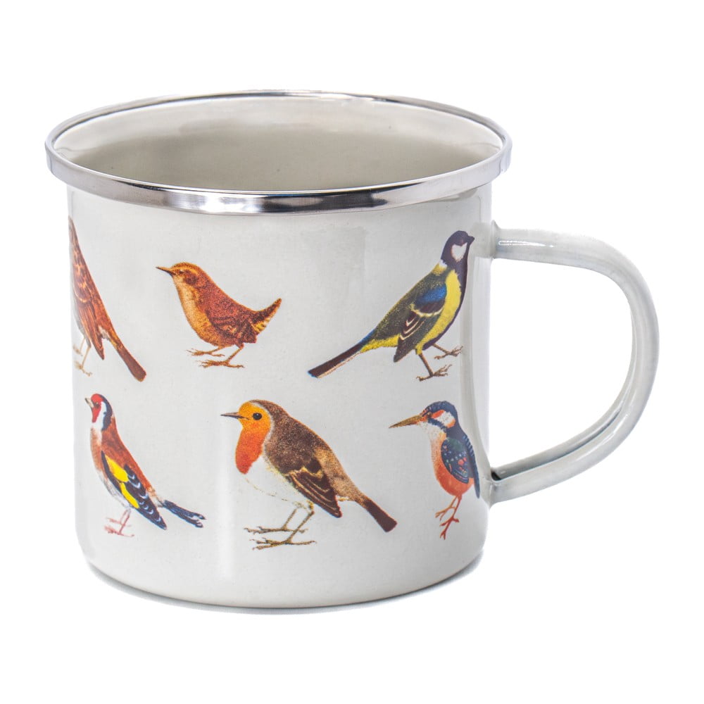 Fehér-barna bögre 310 ml Vintage Birds – Sass & Belle