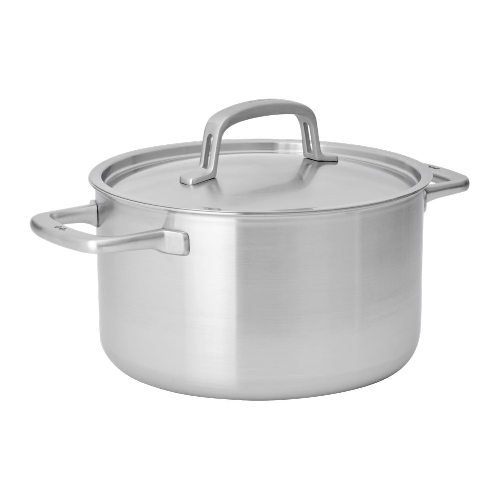 Indukciós tűzhelyhez alkalmas rozsdamentes acél lábas fedővel 5