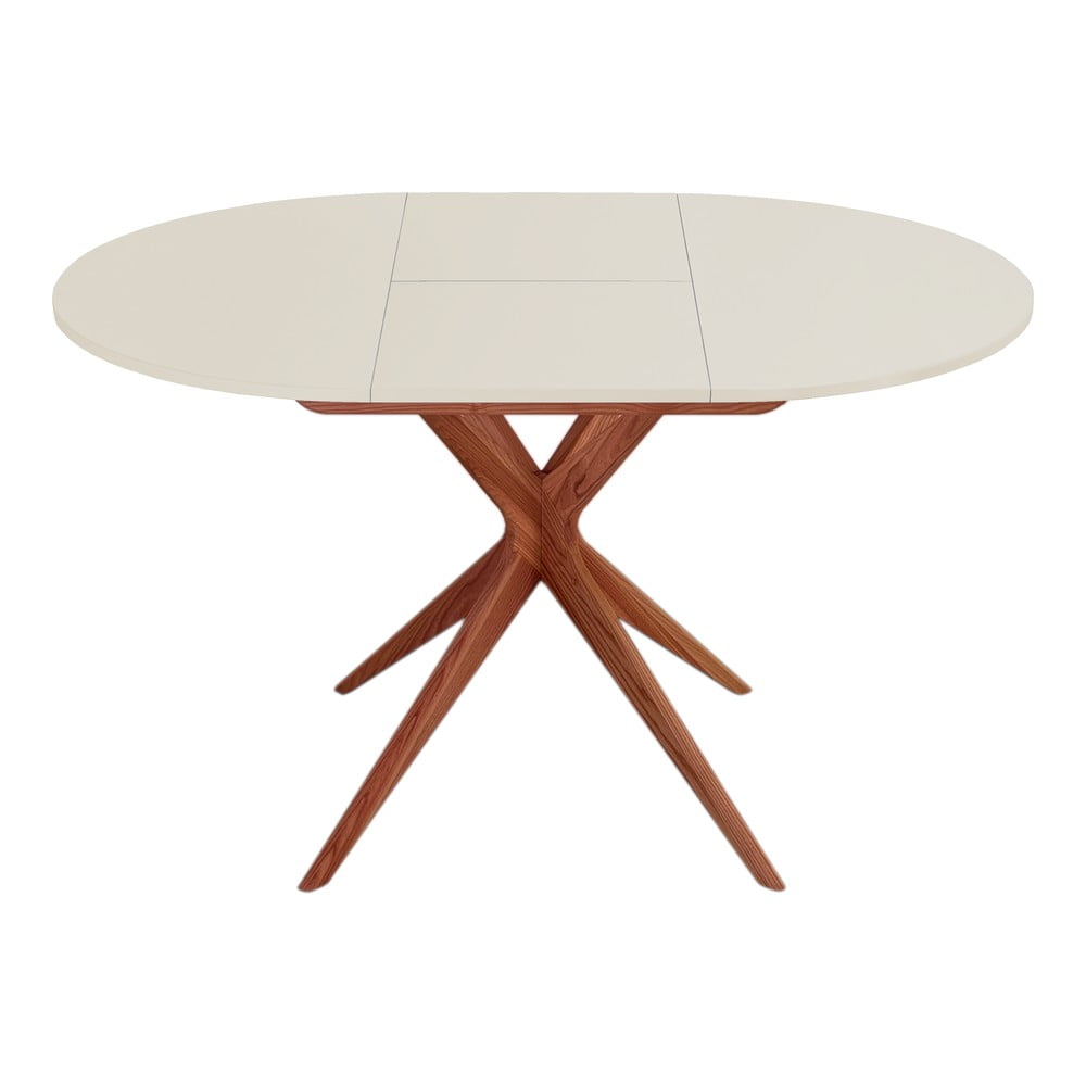 Kerek bővíthető étkezőasztal hosszabbító asztallappal ø 90 cm Jubi – Ragaba