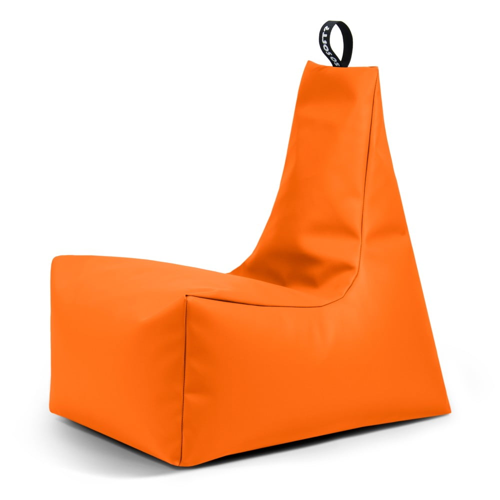 Narancssárga bőrutánzat gyerek babzsákfotel Icy M – So Soft?