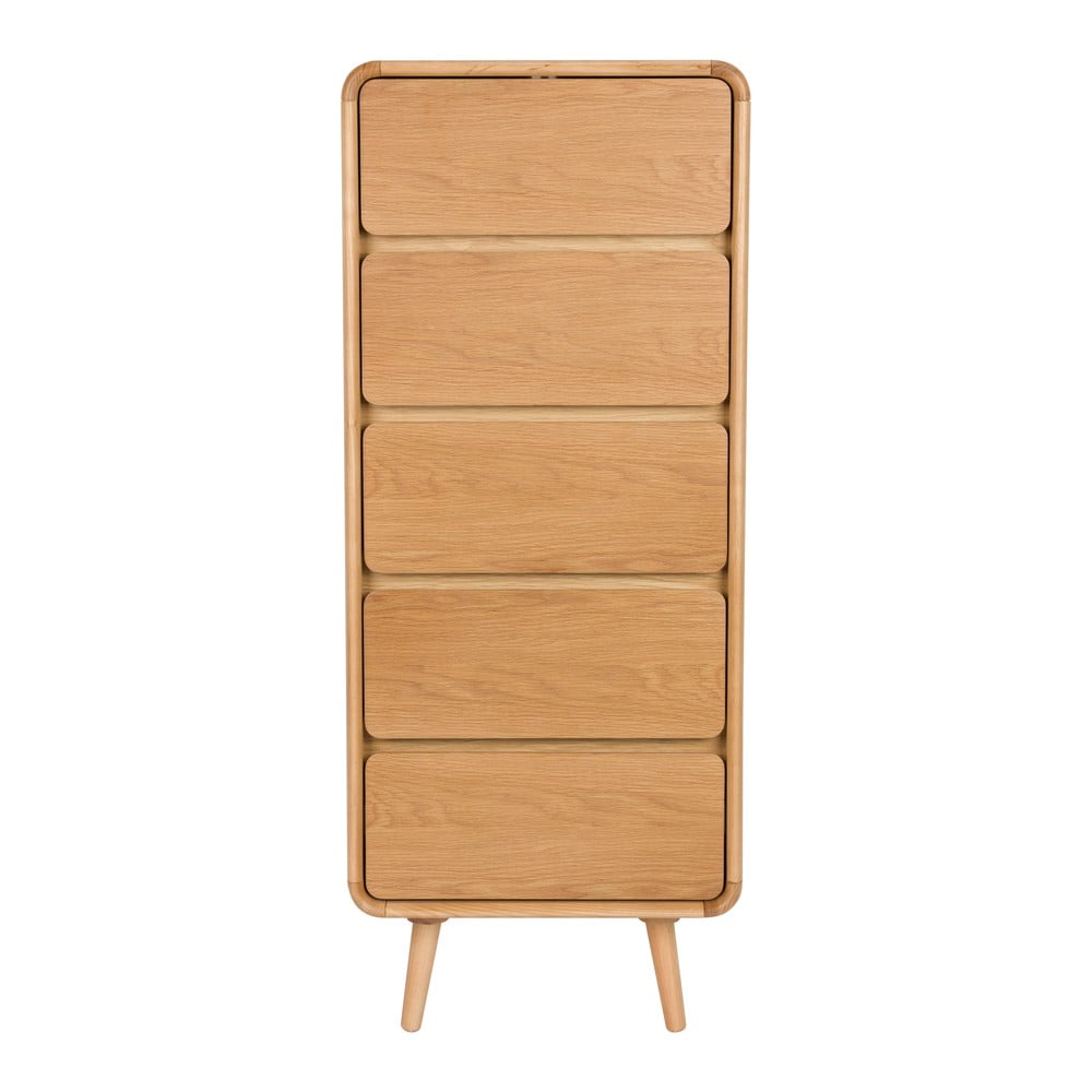 Natúr színű kőrisfa komód 45x112x40 cm Rise – Zuiver
