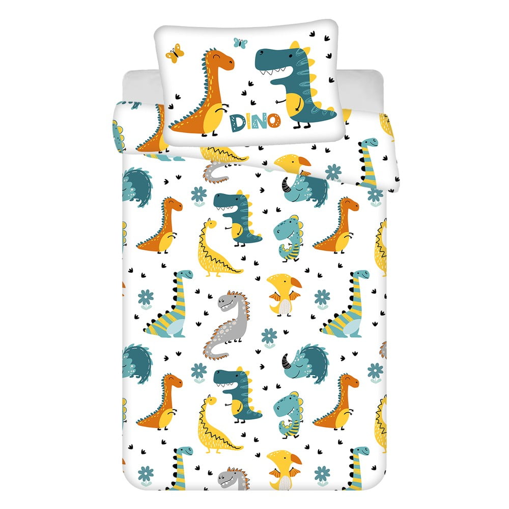 Pamut gyerek ágyneműhuzat babaágyhoz 100x135 cm Dino World – Jerry Fabrics